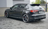 Maxton Design bočné prahové lišty AUDI RS3 8V po FL Sportback - čierny lesklý  