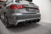 Maxton Design difúzor zadného nárazníka Racing Durability AUDI RS3 8V Sportback Ver.2 - čierno červený