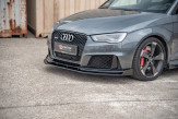 Maxton Design spoiler predného nárazníka Racing Durability AUDI RS3 8V Sportback - čierny + lesklé krídielka 