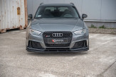 Maxton Design spoiler predného nárazníka Racing Durability AUDI RS3 8V Sportback - čierny + lesklé krídielka 