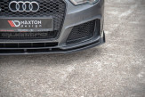 Maxton Design spoiler predného nárazníka Racing Durability AUDI RS3 8V Sportback - čierny + lesklé krídielka 