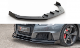 Maxton Design spoiler predného nárazníka Racing Durability AUDI RS3 8V Sportback - čierno červený + lesklé krídielka 