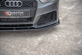 Maxton Design spoiler predného nárazníka Racing Durability AUDI RS3 8V Sportback - čierno červený + lesklé krídielka 