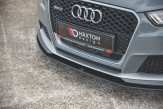 Maxton Design spoiler predného nárazníka Racing Durability AUDI RS3 8V Sportback - čierno červený