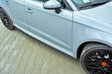 Maxton Design bočné prahové lišty AUDI RS3 8V Sportback - čierny lesklý  