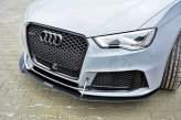 Maxton Design Racing spoiler predného nárazníka AUDI RS3 8V Sportback - čierny 