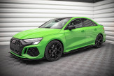 Maxton Design bočné prahové lišty Street Pro AUDI RS3 8Y Sedan - čierno červený + lesklé krídielka 