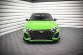 Maxton Design spoiler predného nárazníka Street Pro AUDI RS3 8Y Ver.1 - čierny + lesklé krídielka 