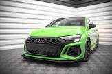 Maxton Design spoiler predného nárazníka Street Pro AUDI RS3 8Y Ver.1 - čierny + lesklé krídielka 