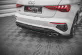 Maxton Design stredový spoiler zadného nárazníka AUDI S3 8Y Sportback - čierny lesklý  