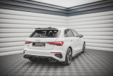 Maxton Design bočné spoilery zadného nárazníka AUDI S3 8Y Sportback Ver.2 - čierny lesklý  