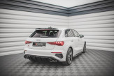 Maxton Design spoiler zadného nárazníka AUDI S3 8Y Sportback - čierny lesklý  