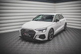 Maxton Design spoiler predného nárazníka AUDI S3 / A3 S-Line 8Y Ver.4 - čierny lesklý  