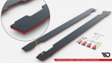 Maxton Design bočné prahové lišty Street Pro AUDI S3 / A3 S-Line 8Y - čierno červený 