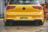 Maxton Design spoiler zadného nárazníka (GTI Look) s výfukom VW Golf VIII - čierny lesklý  