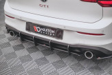 Maxton Design difúzor zadného nárazníka Racing Durability VW Golf VIII GTI Ver.1 - čierno červený