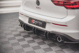 Maxton Design difúzor zadného nárazníka Racing Durability VW Golf VIII GTI Ver.2 - čierno červený