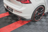 Maxton Design bočné spoilery zadného nárazníka Racing Durability VW Golf VIII GTI - čierno červený 