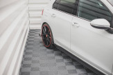 Maxton Design bočné prahové lišty Racing Durability VW Golf VIII GTI / GTI CLUBSPORT / R-Line - čierny + lesklé krídielka