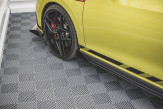 Maxton Design bočné prahové lišty Racing Durability VW Golf VIII GTI / GTI CLUBSPORT / R-Line - čierno červený + lesklé krídielka