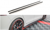 Maxton Design bočné prahové lišty Racing Durability VW Golf VIII GTI / GTI CLUBSPORT / R-Line - čierno červený