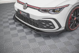 Maxton Design spoiler predného nárazníka Racing Durability VW Golf VIII GTI / R-Line - čierny + lesklé krídielka