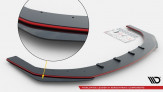 Maxton Design spoiler predného nárazníka Racing Durability VW Golf VIII GTI / R-Line - čierno červený + lesklé krídielka