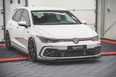 Maxton Design spoiler predného nárazníka Racing Durability VW Golf VIII GTI / R-Line - čierno červený 