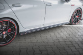 Maxton Design bočné prahové lišty VW Golf VIII GTI / GTI CLUBSPORT / R-Line Ver.2 - čierny lesklý + čierne krídielka
