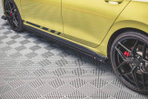Maxton Design bočné prahové lišty VW Golf VIII GTI / GTI CLUBSPORT / R-Line Ver.2 - carbon look + čierne krídielka