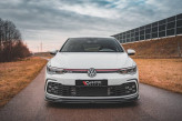 Maxton Design spoiler predného nárazníka VW Golf VIII GTI / R-Line Ver.5 - čierny lesklý