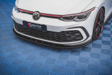 Maxton Design spoiler predného nárazníka VW Golf VIII GTI / R-Line Ver.1 - čierny lesklý