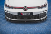 Maxton Design spoiler predného nárazníka VW Golf VIII GTI / R-Line Ver.1 - čierny lesklý
