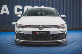 Maxton Design spoiler predného nárazníka VW Golf VIII GTI / R-Line Ver.1 - čierny lesklý