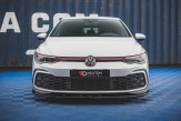 Maxton Design spoiler predného nárazníka VW Golf VIII GTI / R-Line Ver.1 - carbon look
