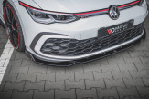 Maxton Design spoiler predného nárazníka VW Golf VIII GTI / R-Line Ver.2 - čierny lesklý + čierne krídielka