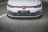 Maxton Design spoiler predného nárazníka VW Golf VIII GTI / R-Line Ver.2 - čierny lesklý + čierne krídielka