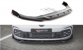 Maxton Design spoiler predného nárazníka VW Golf VIII GTI / R-Line Ver.2 - carbon look + čierne krídielka