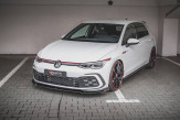 Maxton Design spoiler predného nárazníka VW Golf VIII GTI / R-Line Ver.3 - čierny lesklý + čierne krídielka