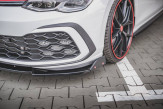 Maxton Design spoiler predného nárazníka VW Golf VIII GTI / R-Line Ver.3 - čierny lesklý + čierne krídielka