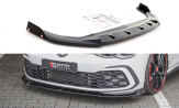 Maxton Design spoiler predného nárazníka VW Golf VIII GTI / R-Line Ver.3 - carbon look + čierne krídielka