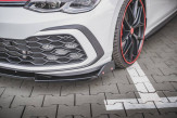 Maxton Design spoiler predného nárazníka VW Golf VIII GTI / R-Line Ver.3 - carbon look + čierne krídielka