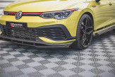 Maxton Design spoiler predného nárazníka Racing Durability VW Golf VIII GTI CLUBSPORT - čierny + lesklé krídielka