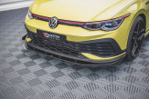 Maxton Design spoiler predného nárazníka Racing Durability VW Golf VIII GTI CLUBSPORT - čierno červený + lesklé krídielka
