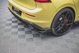 Maxton Design bočné spoilery zadného nárazníka + krídielka VW Golf VIII GTI CLUBSPORT Ver.1 - čierny lesklý