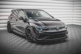 Maxton Design spoiler predného nárazníka + krídielka VW Golf VIII R Ver.2 - čierny lesklý