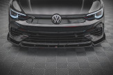 Maxton Design spoiler predného nárazníka + krídielka VW Golf VIII R Ver.2 - carbon look