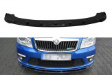 Maxton Design spoiler predného nárazníka ŠKODA Octavia II RS po FL Ver.1 - čierny lesklý 