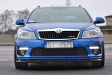 Maxton Design spoiler predného nárazníka ŠKODA Octavia II RS po FL Ver.1 - čierny lesklý 