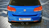 Maxton Design bočné spoilery zadného nárazníka VW Golf VI R - čierny lesklý